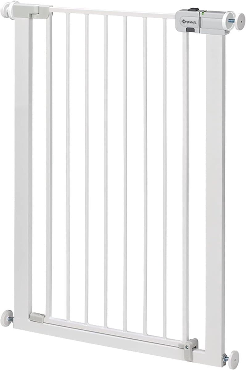 Babyhekje Metaal - Veiligheidshek - Kinderveiligheid Creëren - Installatie Zonder Boren - 73-80 cm - Wit