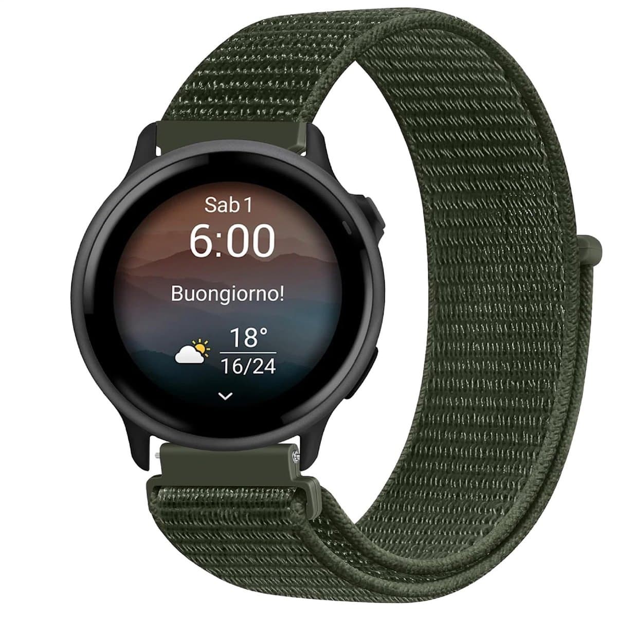 Dailygoods - Nylon Sportarmband 20 mm voor Smartwatch