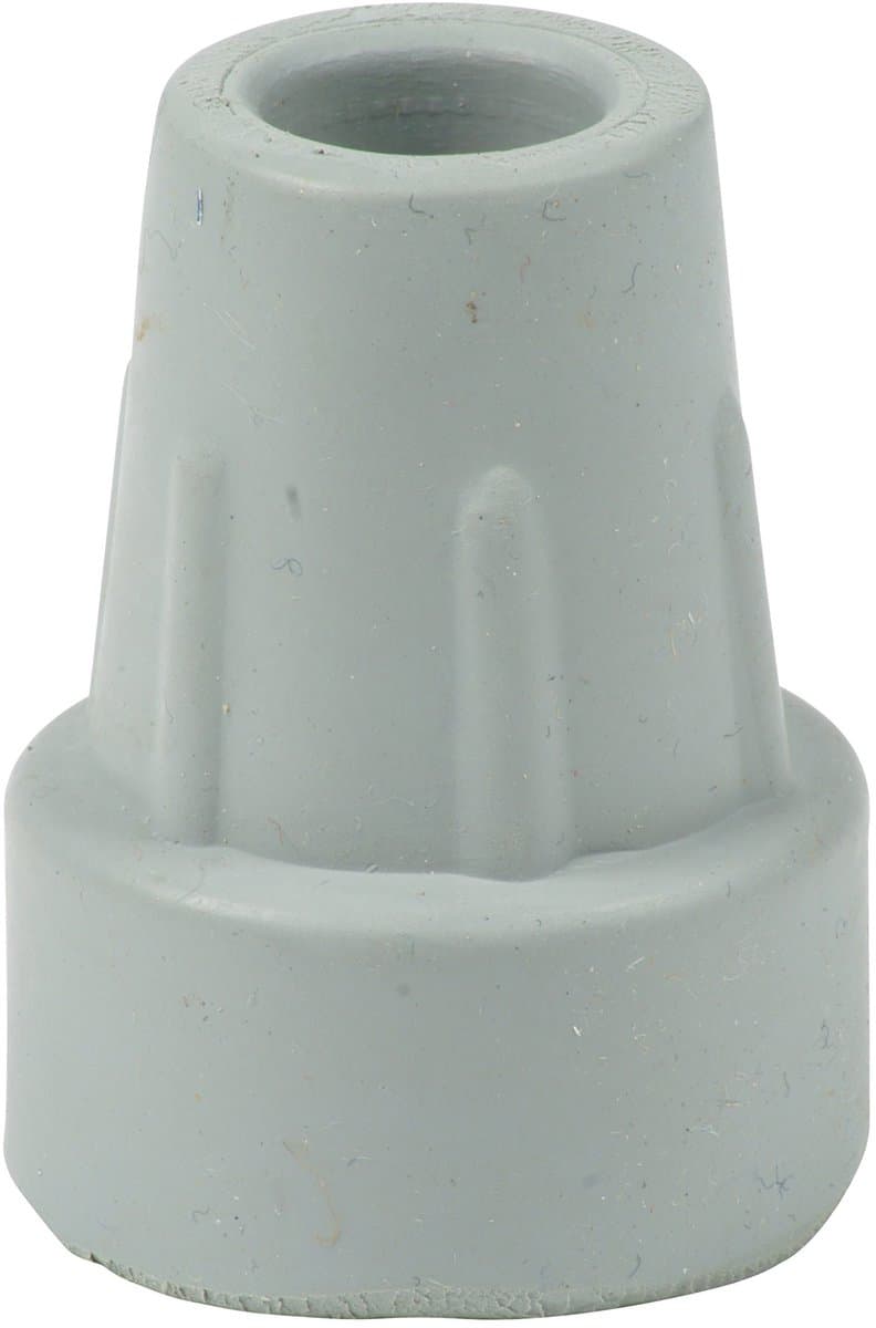 Dailygoods- Rubber Ferrules 16mm - 10 Stuks - Z-Type - Verstevigd met Metalen Ring - Geschikt voor Wandelstokken - Grijs - Stokkenpoot
