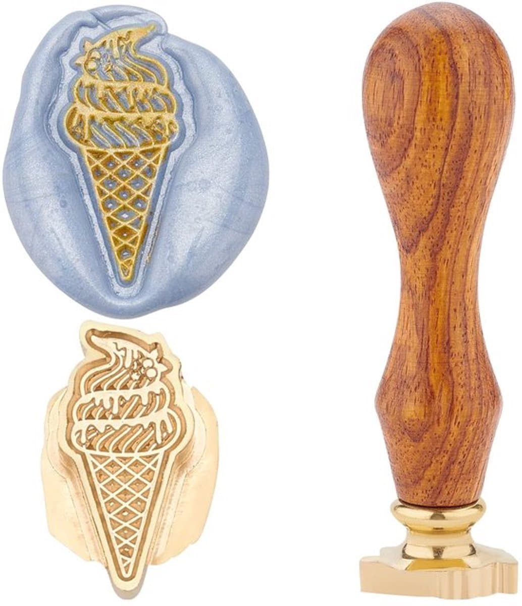 SPHProducts - Wax Seal Stamp - Sealing Wax Stempel - Houten Handvat - IJsje Vorm