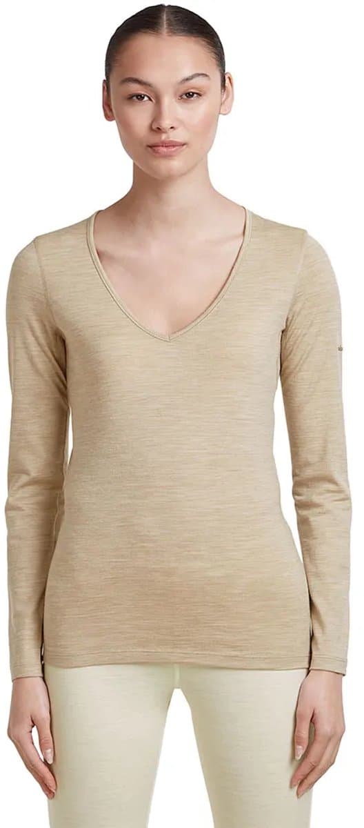Icebreaker 200 Oasis T-shirt Met Lange Mouwen Beige XL Vrouw