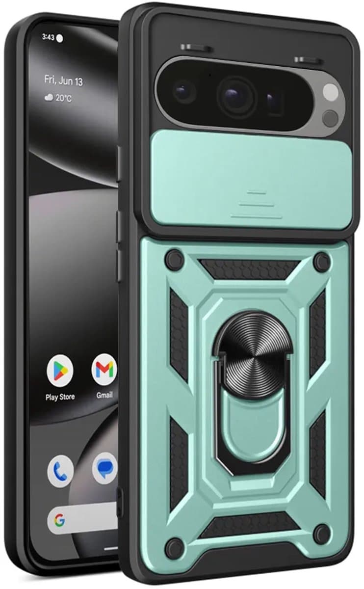 Hoesje geschikt voor Google Pixel 10 Pro XL - Techsuit Camshield Back Cover - Groen