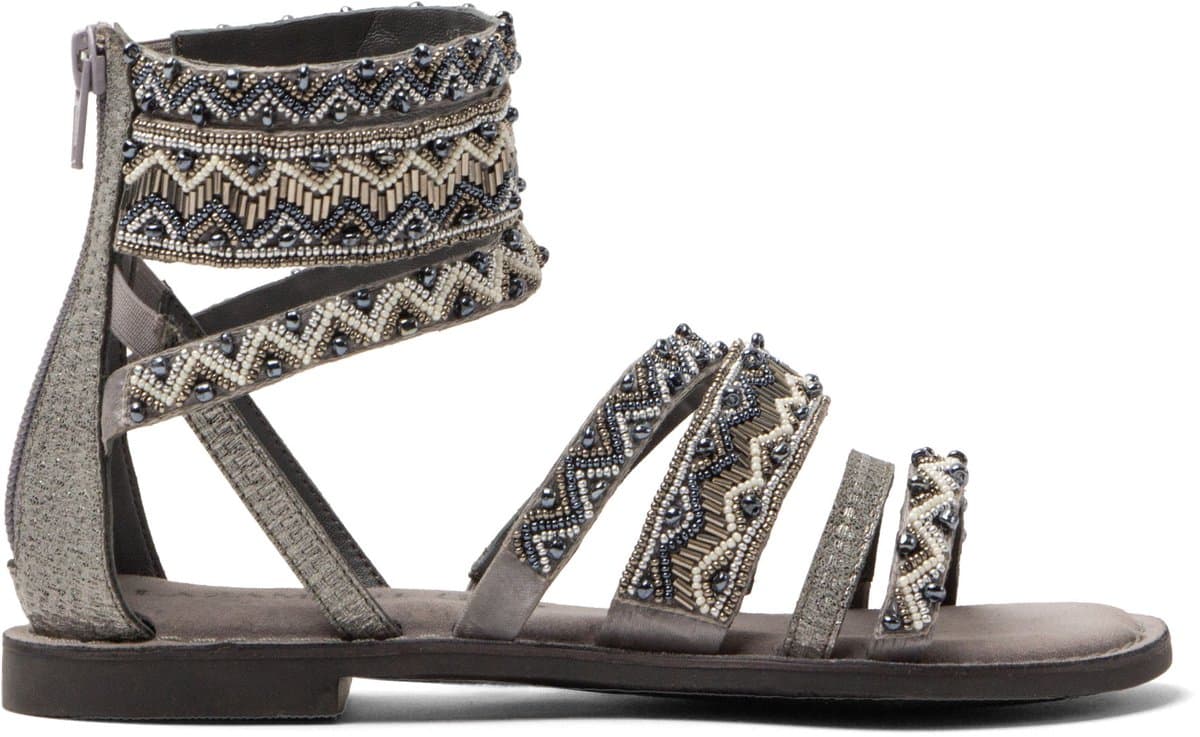 Lazamani - Fem Dames Sandalen Grey - Maat 37