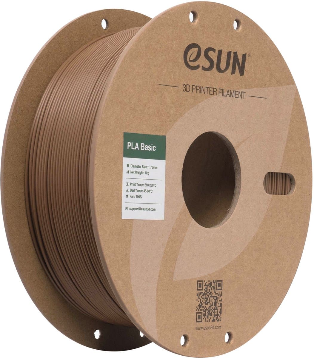 eSUN PLA-Basic Bruin / Brown - 1 kg - 1.75 mm - 3D printer en 3D pen filament