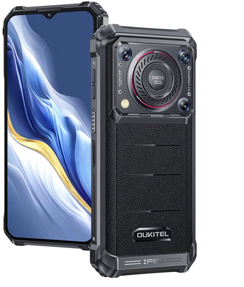 Rugged Smartphone Oukitel WP36 Pro 4G MT8788 6GB 256GB 10600 A13, 128dB Speaker, Black [No Charger]
