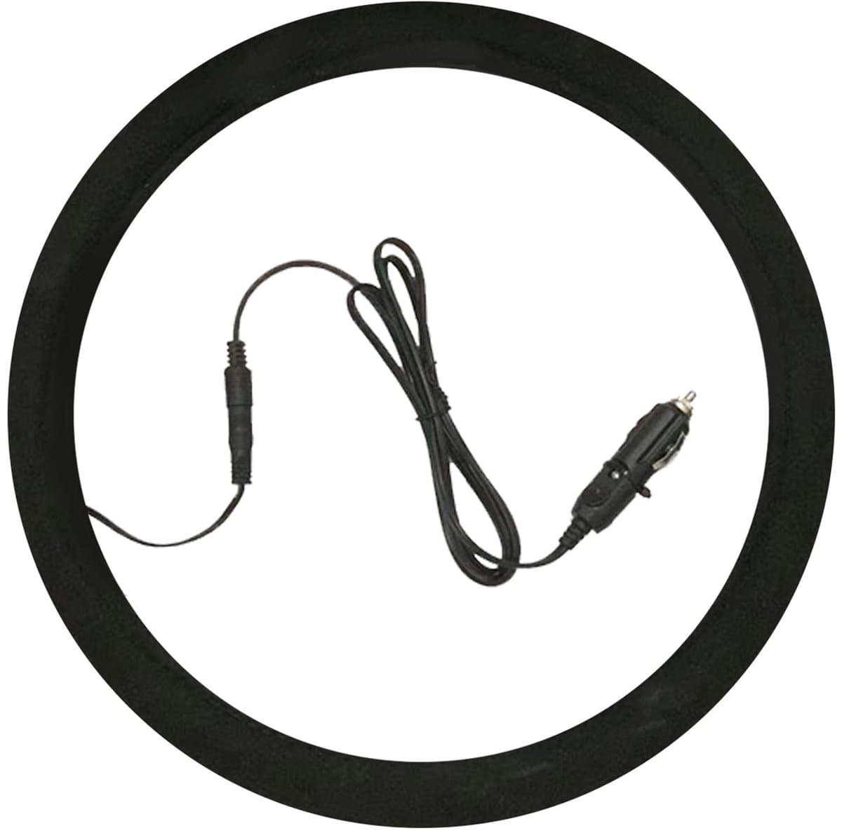 Dailygoods- Verwarmde Stuurhoes Snel Opwarmen Tot 100-120℉ - Universele Maat - Suède Stof - Diameter 380 mm - Lichtgewicht - Comfortabele Verwarming - Stuurwielhoes