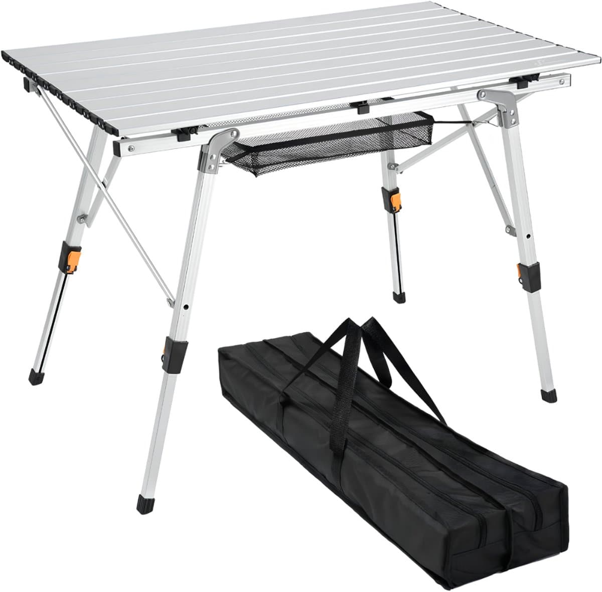 Lìon® Campingtafel - Kaptafel - Campingtafel Inklapbaar - Zilver - 52cm x 90cm x 70cm