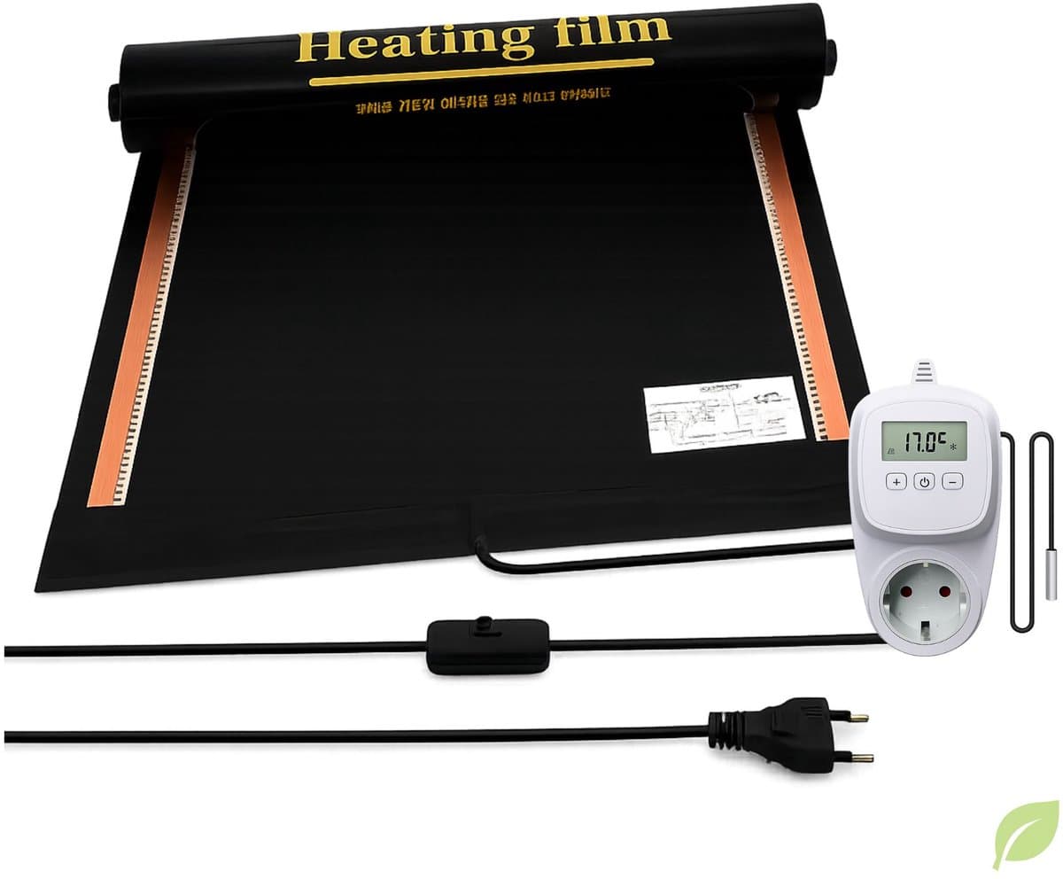 Durensa® karpetverwarming - Plug in thermostaat -100*100 cm - 220 Watt