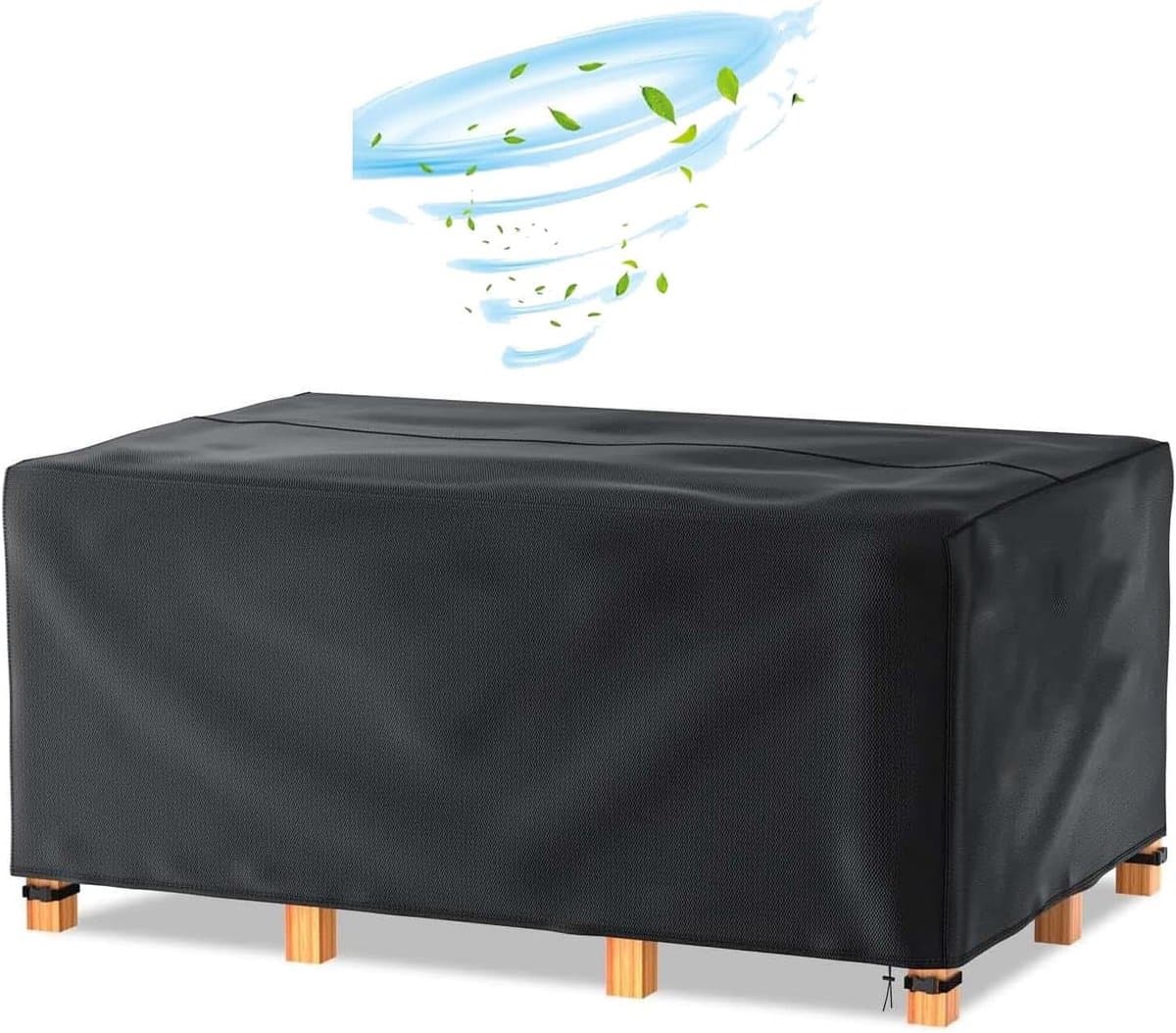 Tuinmeubelhoes - Terrastafelhoes - Meubels Beschermen - Waterdicht Oxford Materiaal - 250 x 150 x 80 cm - Zwart