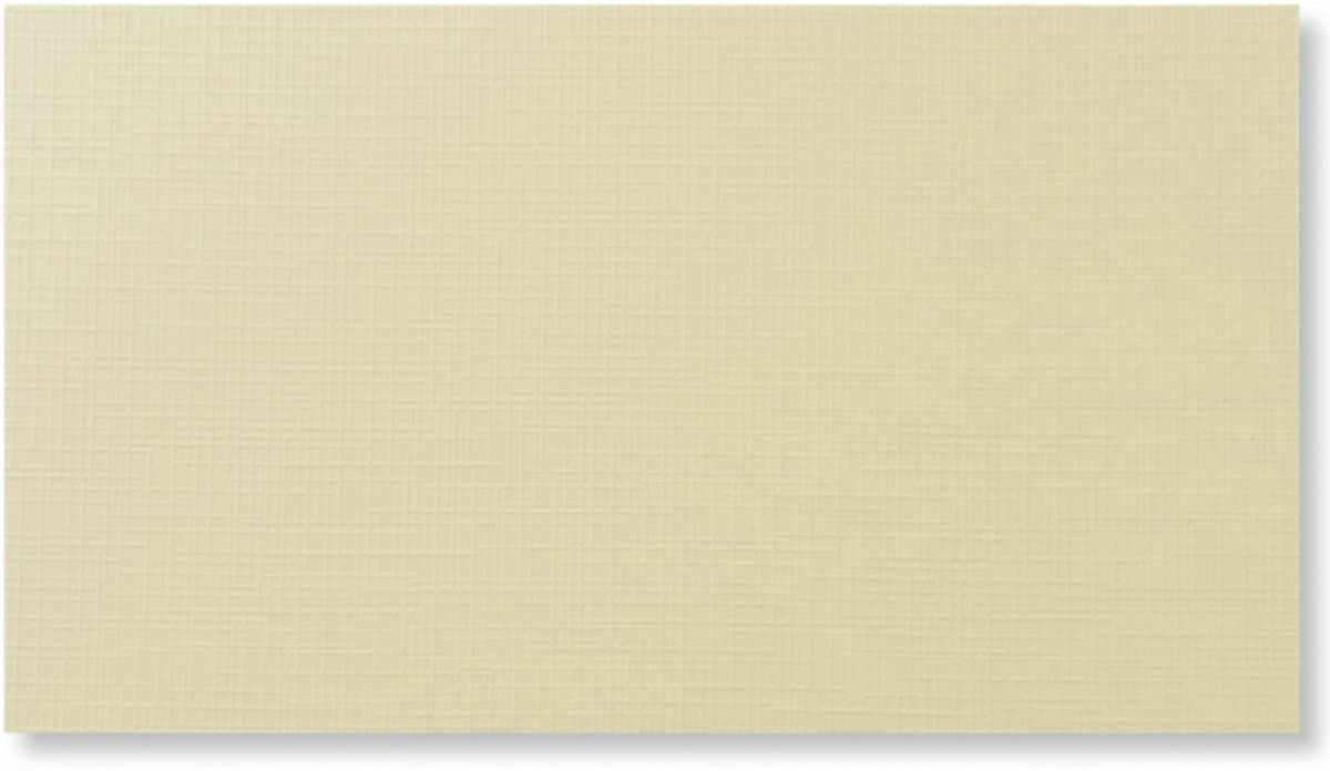 20 Vierkante Kaarten - 27x13,5cm - lichtgeel - Kaartenpapier / Cardstock - 240 grams - Linnen karton -