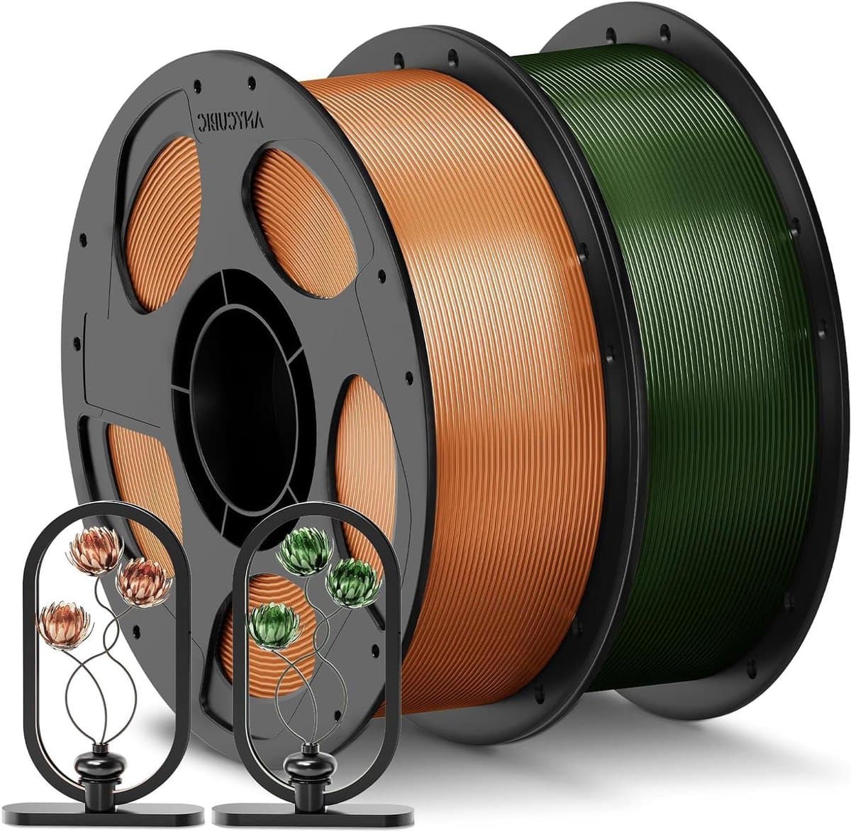 3D Printer Filament - 3D Filament - Objecten Printen - Verwijderbare Spoel - 2 kg - Bruin Olijfgroen