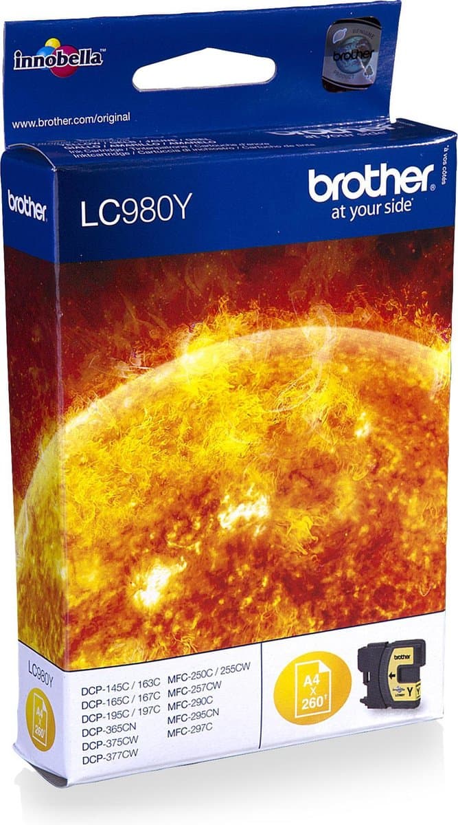 Brother LC980Y inktcartridge 1 stuk origineel geel