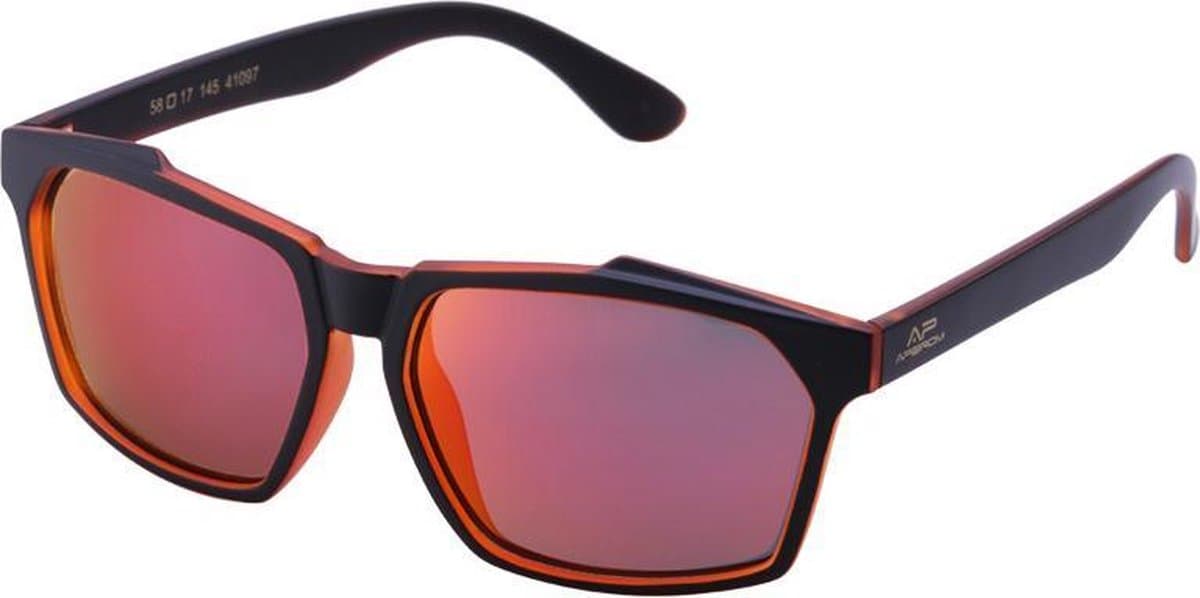 Amoy Somerset HD 1.1mm 7 Layers Polarized Lens - TR-90 Zwart Orange Ultra-Light frame - Anti-Reflect coating - Fire True Revo Coating - UV400