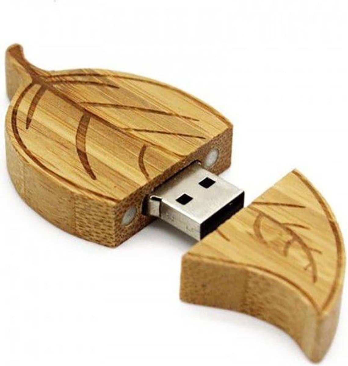Hout blad usb stick 32gb
