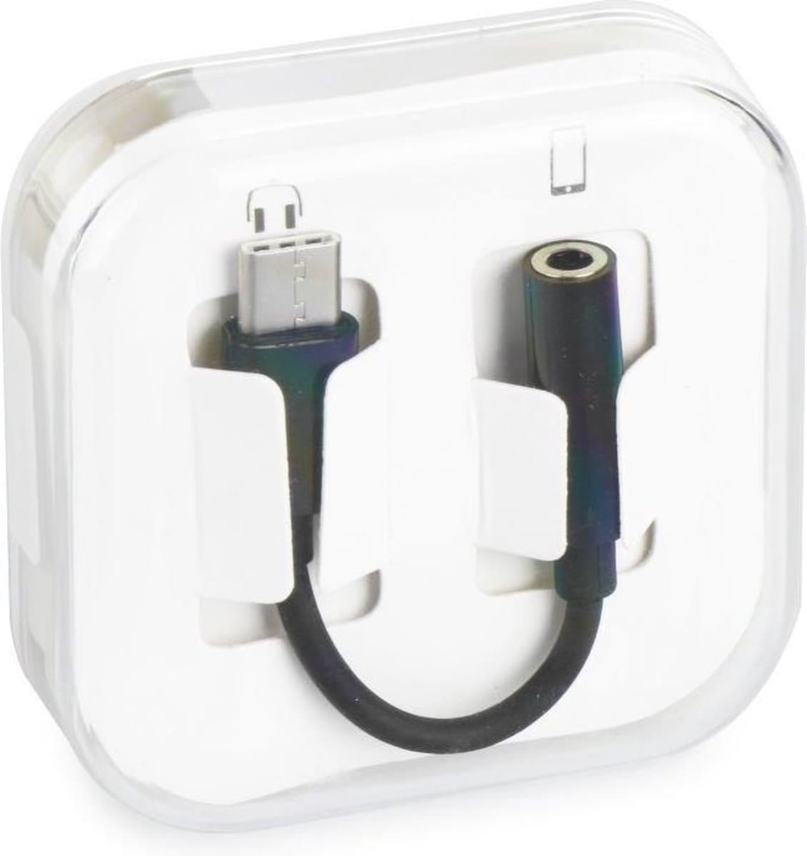 Type C naar audio (3.5mm)  kabel - zwart - BOX