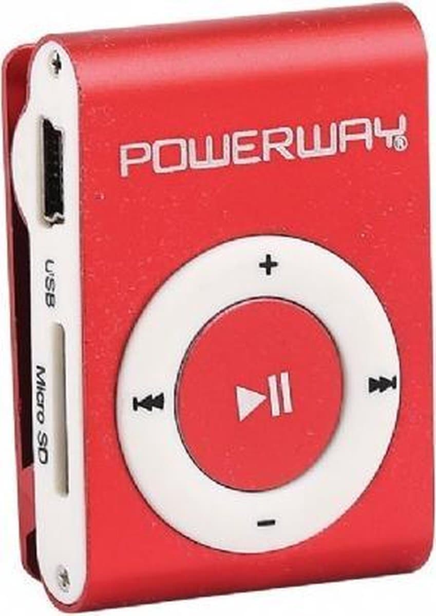 PowerWay MP3 Speler - Rood