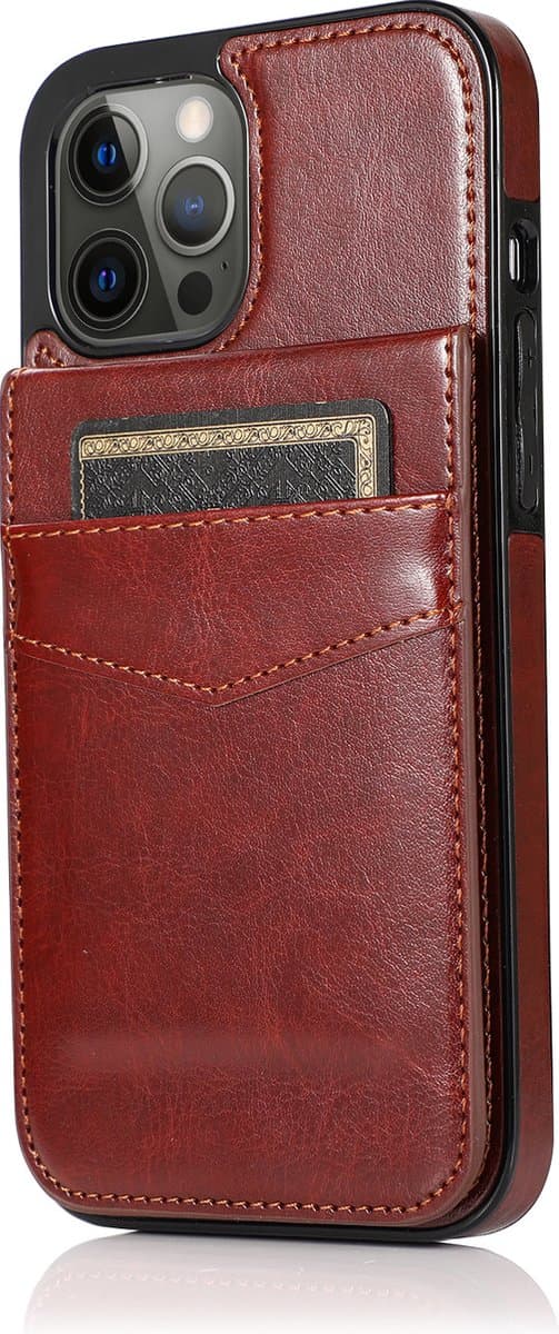 Hoesje geschikt voor Samsung Galaxy A71 - Backcover - Pasjeshouder - Portemonnee - Kunstleer - Bruin
