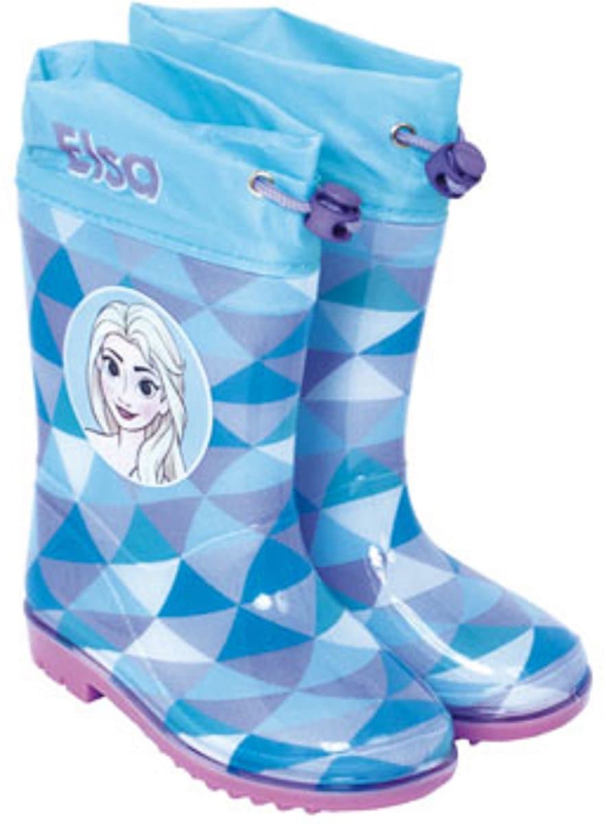 Disney Frozen waterbestendige regenlaarzen - Elsa - antislipzool - trekkoord - maat 28