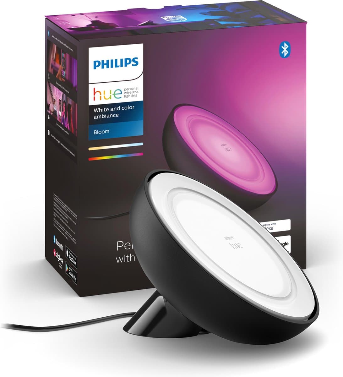 Philips Hue Bloom tafellamp White & Color  Zwart