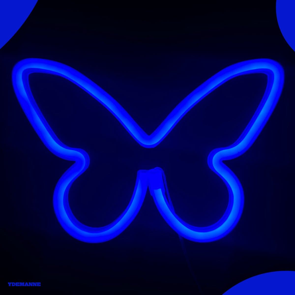 Neon Lamp - Vlinder Blauw - USB of Batterijen - Neon Verlichting - Neon Led Lamp - Neon Wandlamp