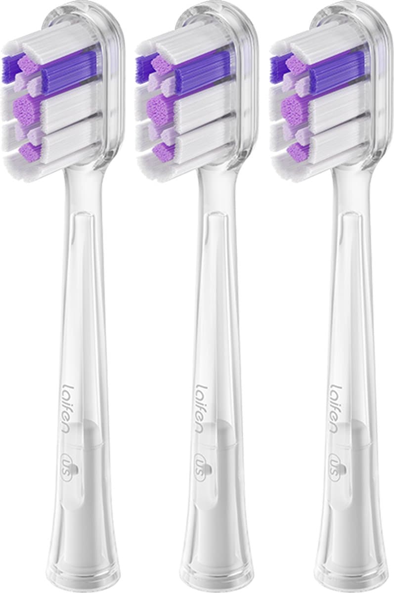 Laifen Wave - Toothbrush heads - Ultra-Whitening - 3 pack - Transparent