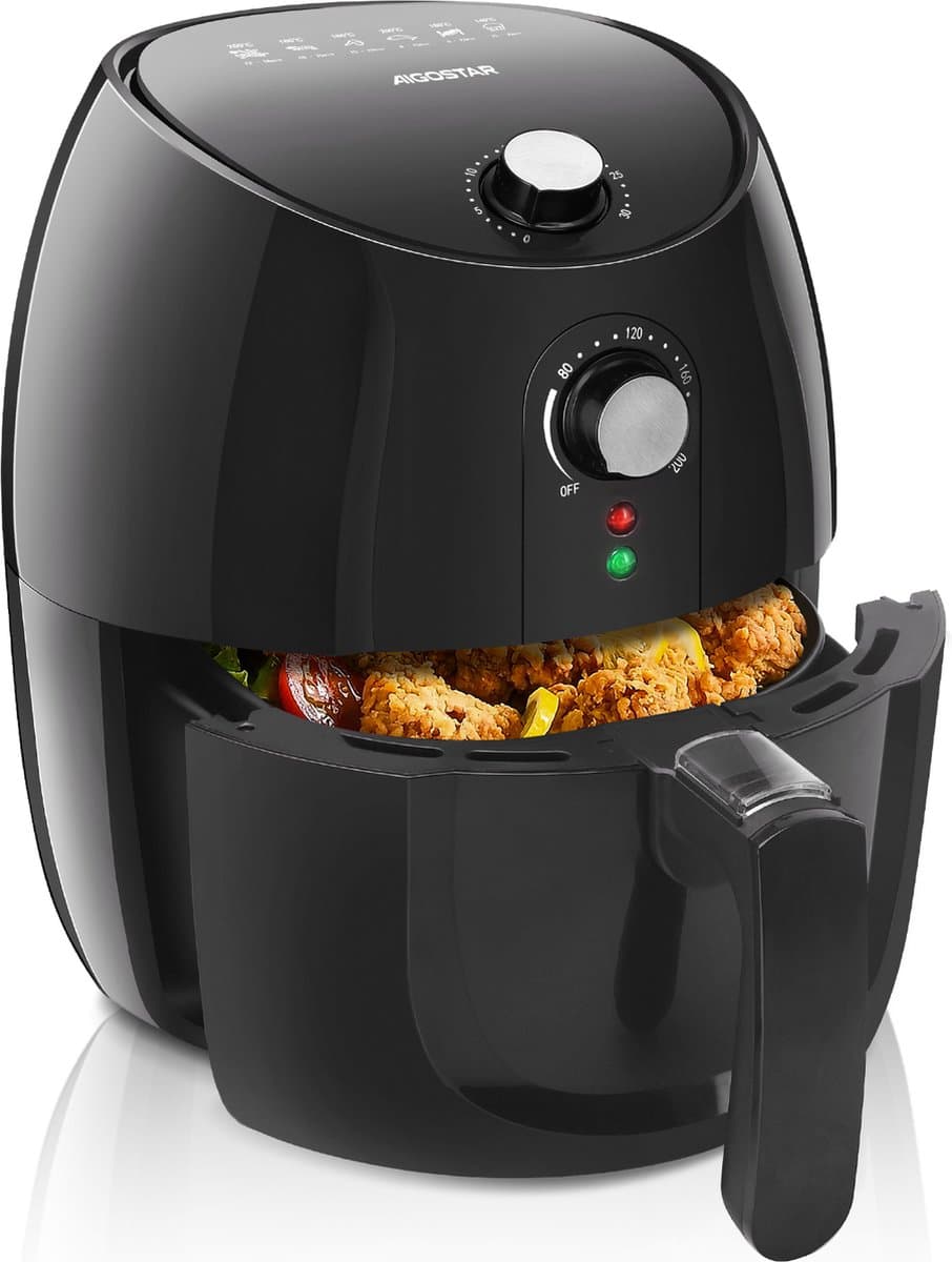Aigostar Hayden 30PYC - Hetelucht Friteuse - Zwart