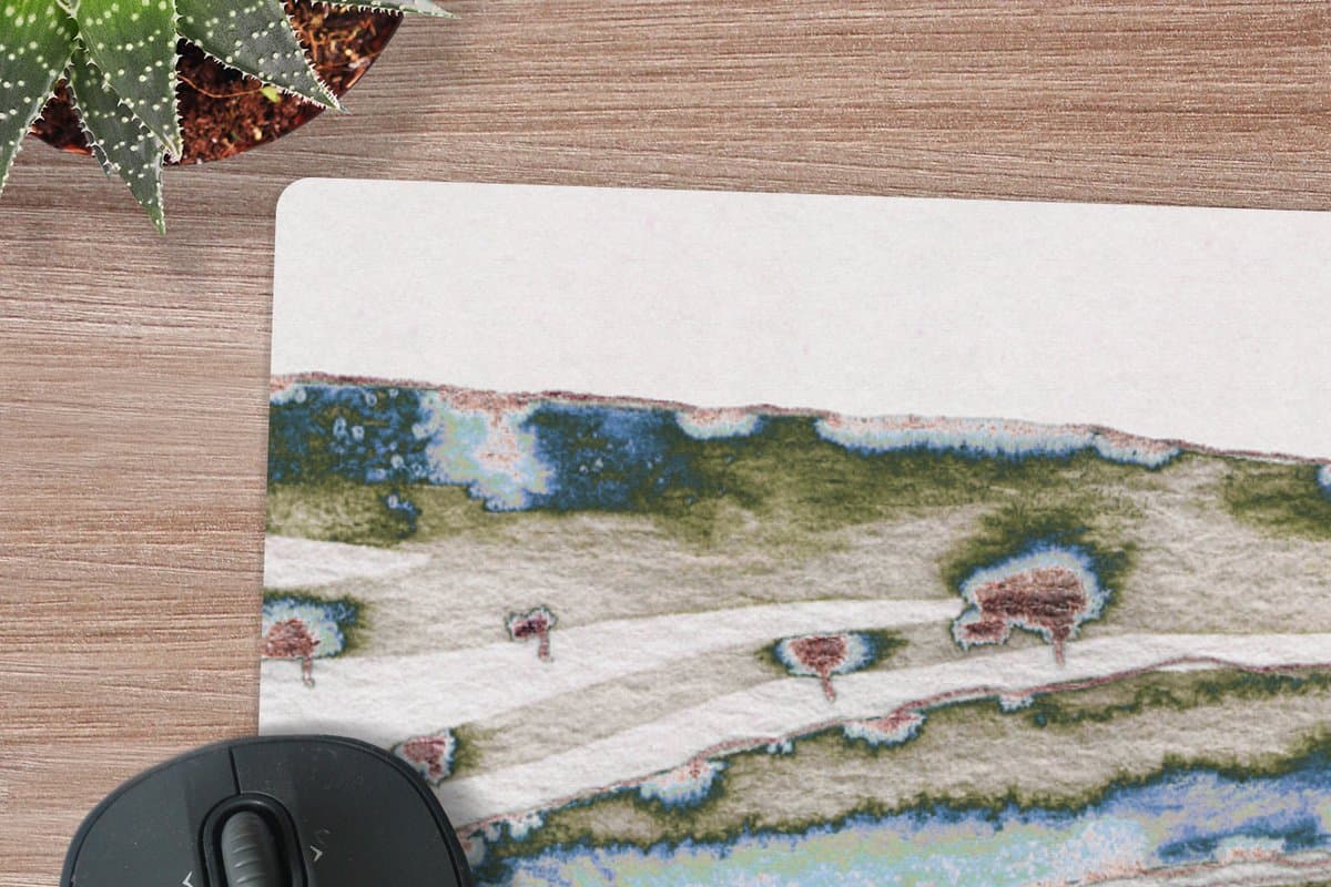 Muismat XXL 120x80 cm - Bureau onderlegger - Bureau mat Abstract - Heuvels - Natuur - Groen- Kunst - Bureaumat - Gaming mousepad xl - Bureaulegger groot - Computer deskmat