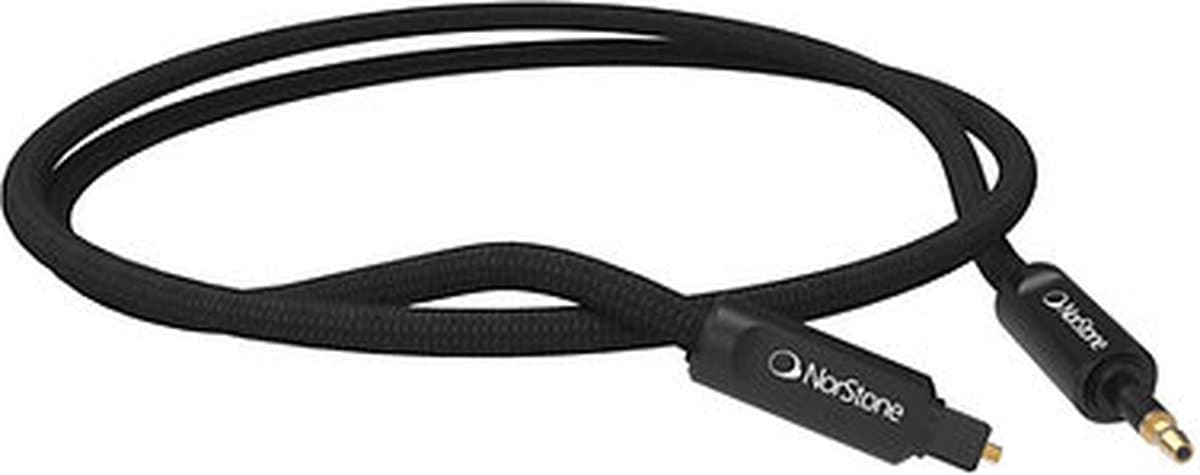 NorStone Arran Toslink male naar Mini Toslink male Optische kabel met gold-plated connectoren 0,75 meter