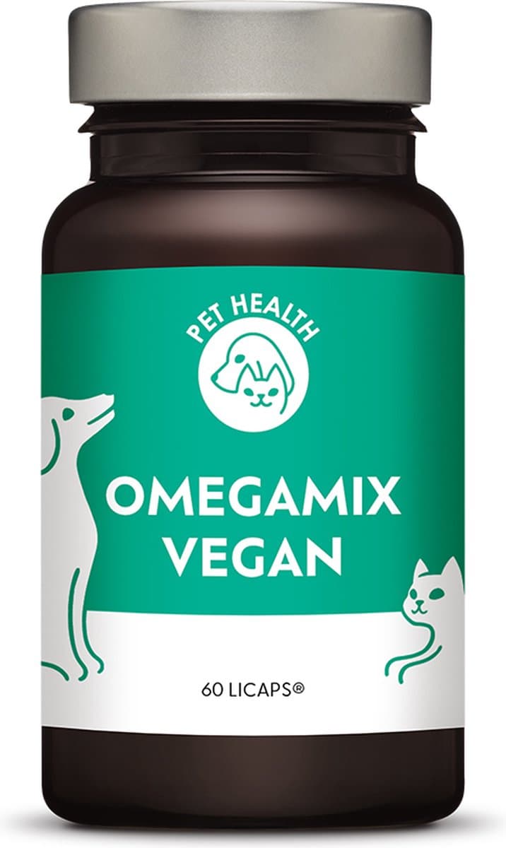 Pet Health - Omegamix green® - 60 capsules - Omega-3 algenolie EPA en DHA - Voor Kat & Hond