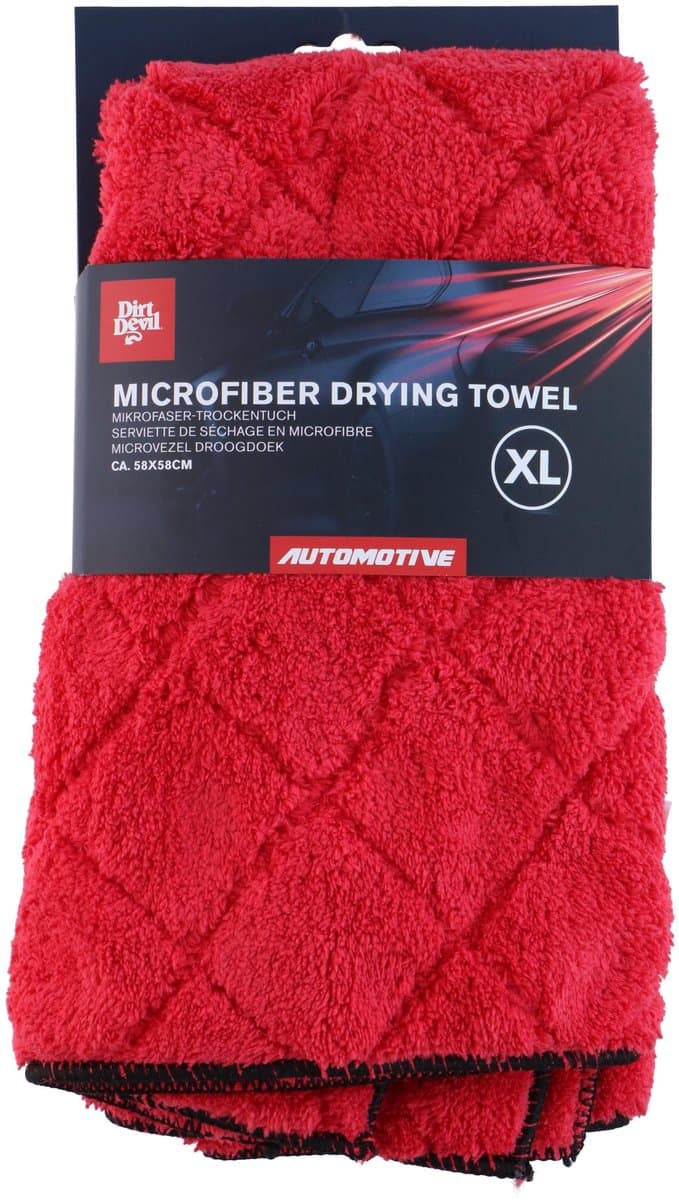 Dirt Devil - Microvezel Droogdoek XL - Schoonmaakdoek - 58x58 cm - Rood