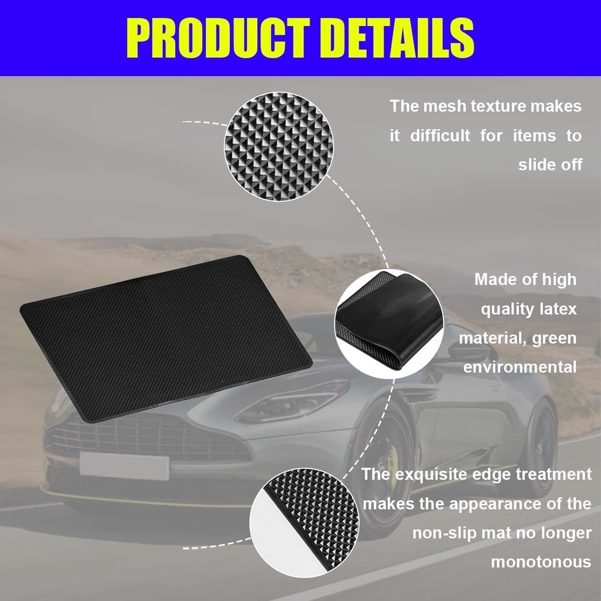 Auto Dashboard Telefoon Ornament - Antislipmat - Hittebestendig Auto Interieur Artikel - Grote Auto Antislipmat - Groot Formaat 27*15cm