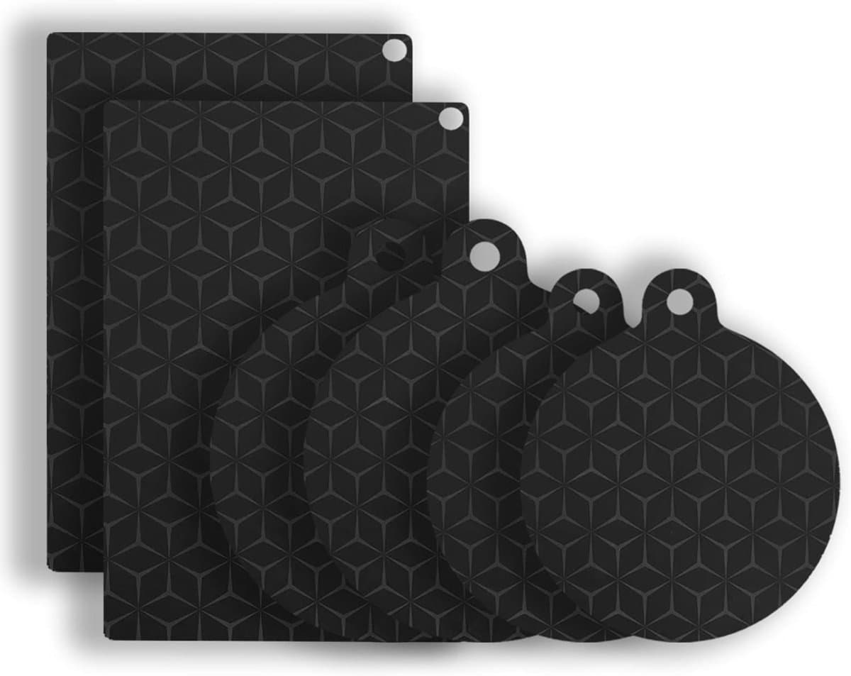 ZRSS® Inductie Matjes Rond - Panbeschermers Inductieplaat - 6 Stuks - Kookplaat Bescherming tot 250 °C