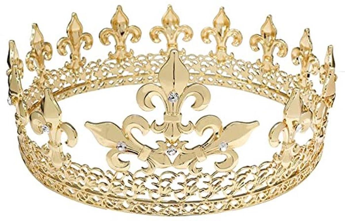 Heren Kroon voor Feestelijke Gelegenheden - Koninklijke Middeleeuwse Gouden Kroon voor Cosplay & Decoratie