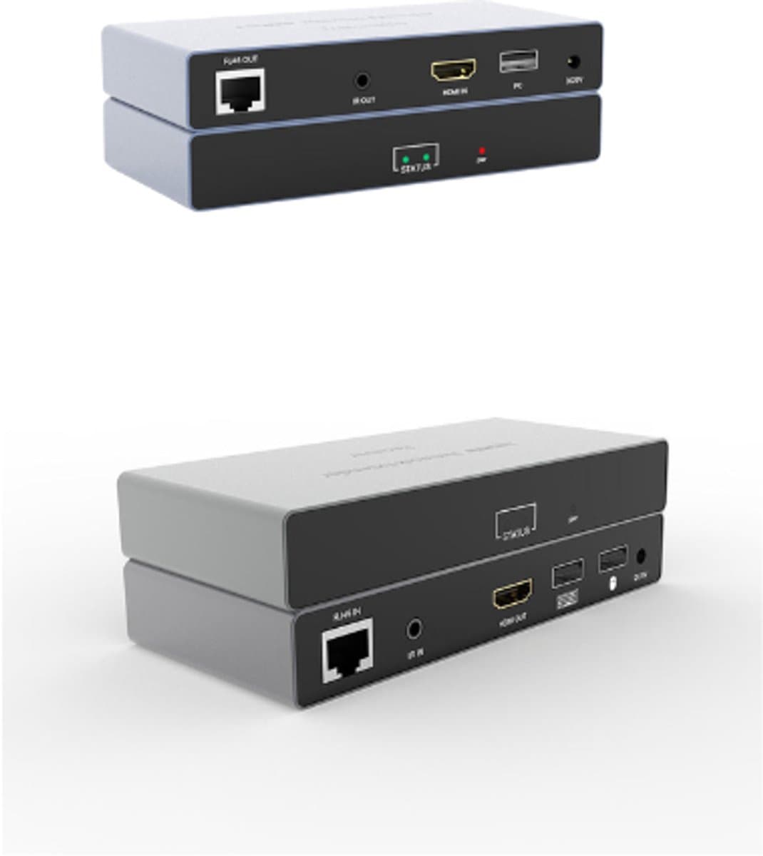 DrPhone VisionLink HDMI Extender over TCP/IP 200m met USB-overdracht – 1080p – HDMI naar RJ45 – CAT5e/CAT6 – TX/RX ( Zender&Ontvanger)