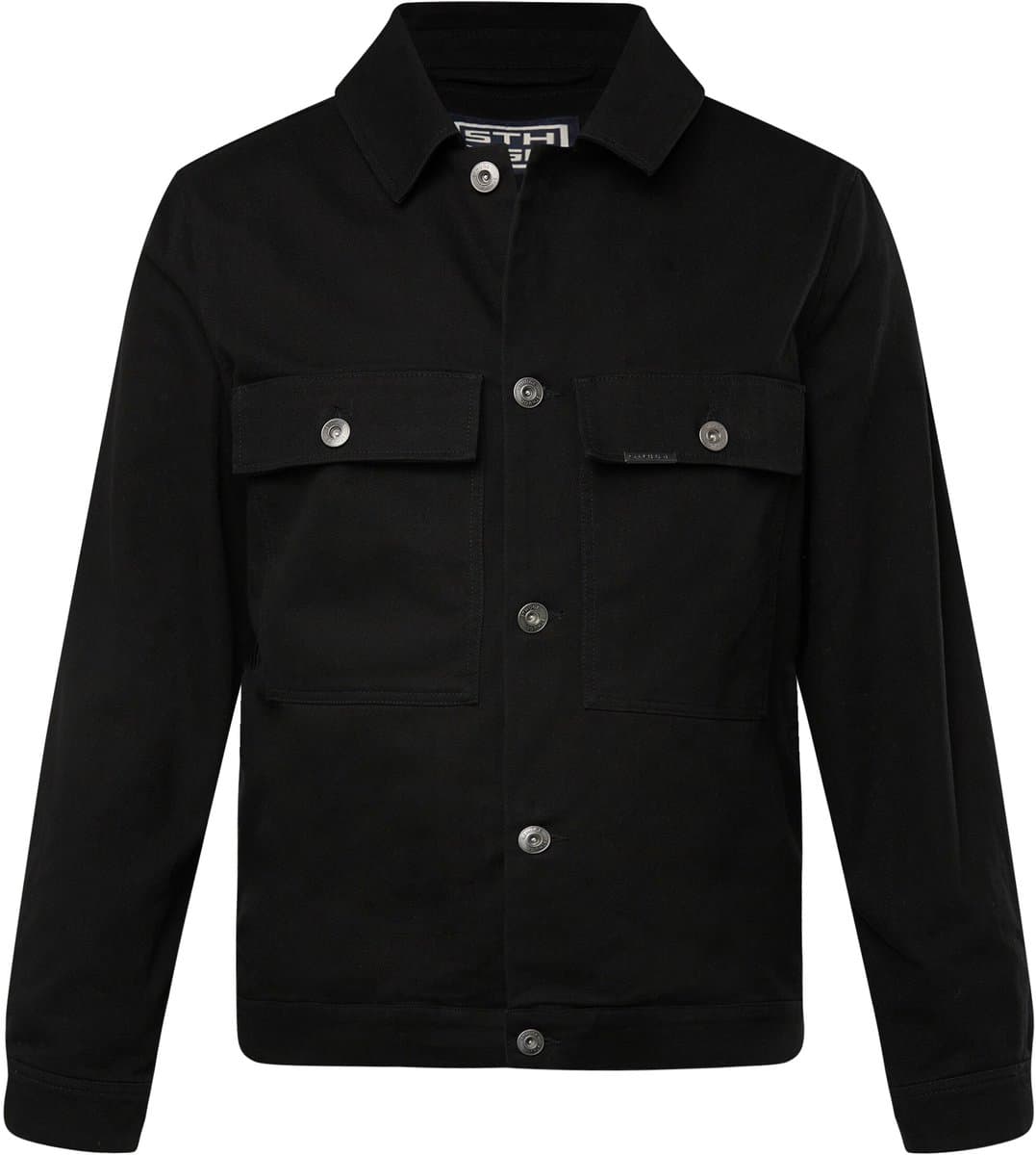 STHUGE - Heren - Twill jack grote borstzakken - Zwart - Maat 7XL