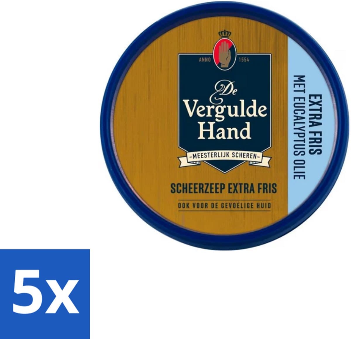Vergulde Hand - Scheerzeeptablet - Extra Fris - 75 gr - Bulkverpakking - 5 stuks
