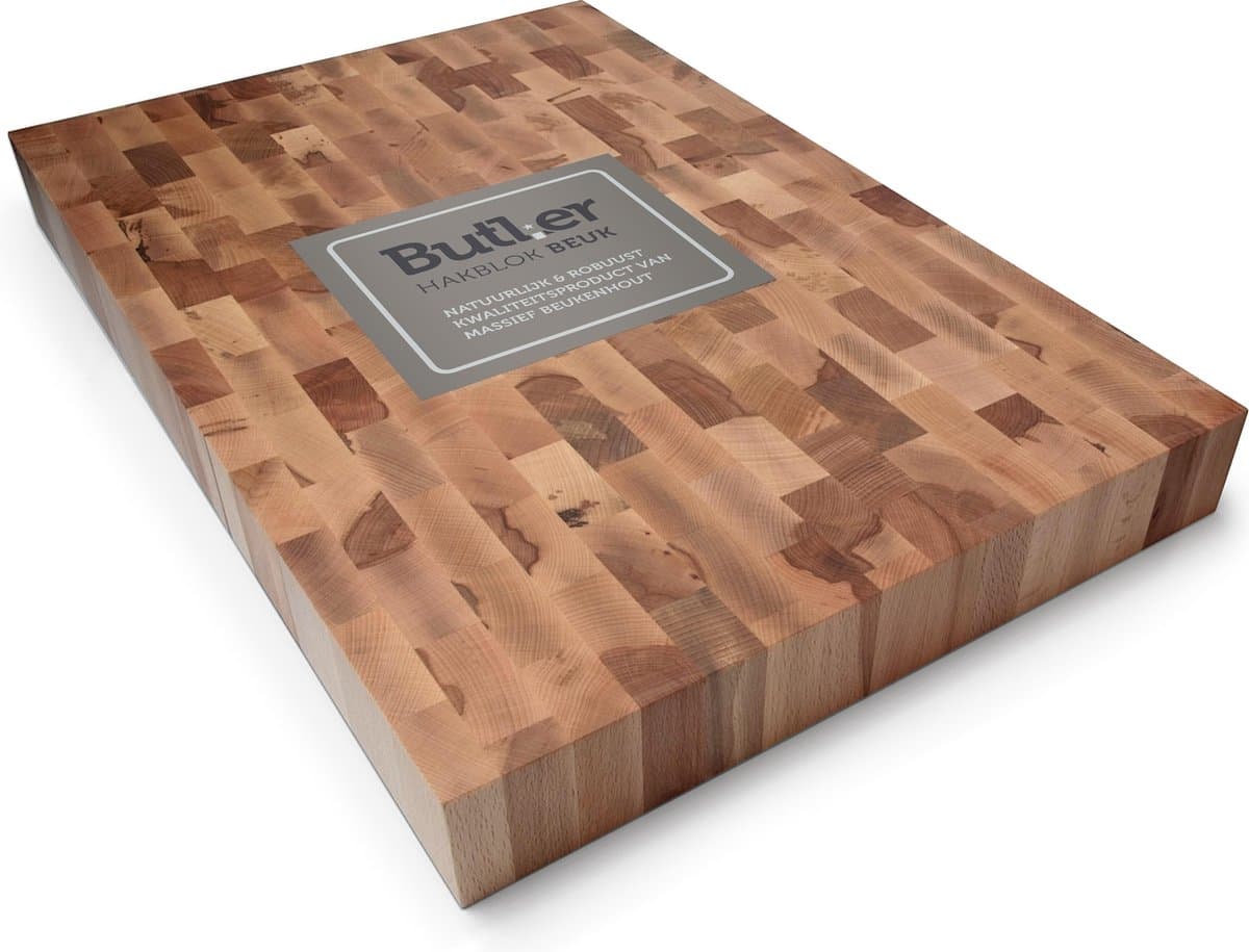Butler - Hakblok - Kopsbeukenhout - 60 x 40 x 6 cm