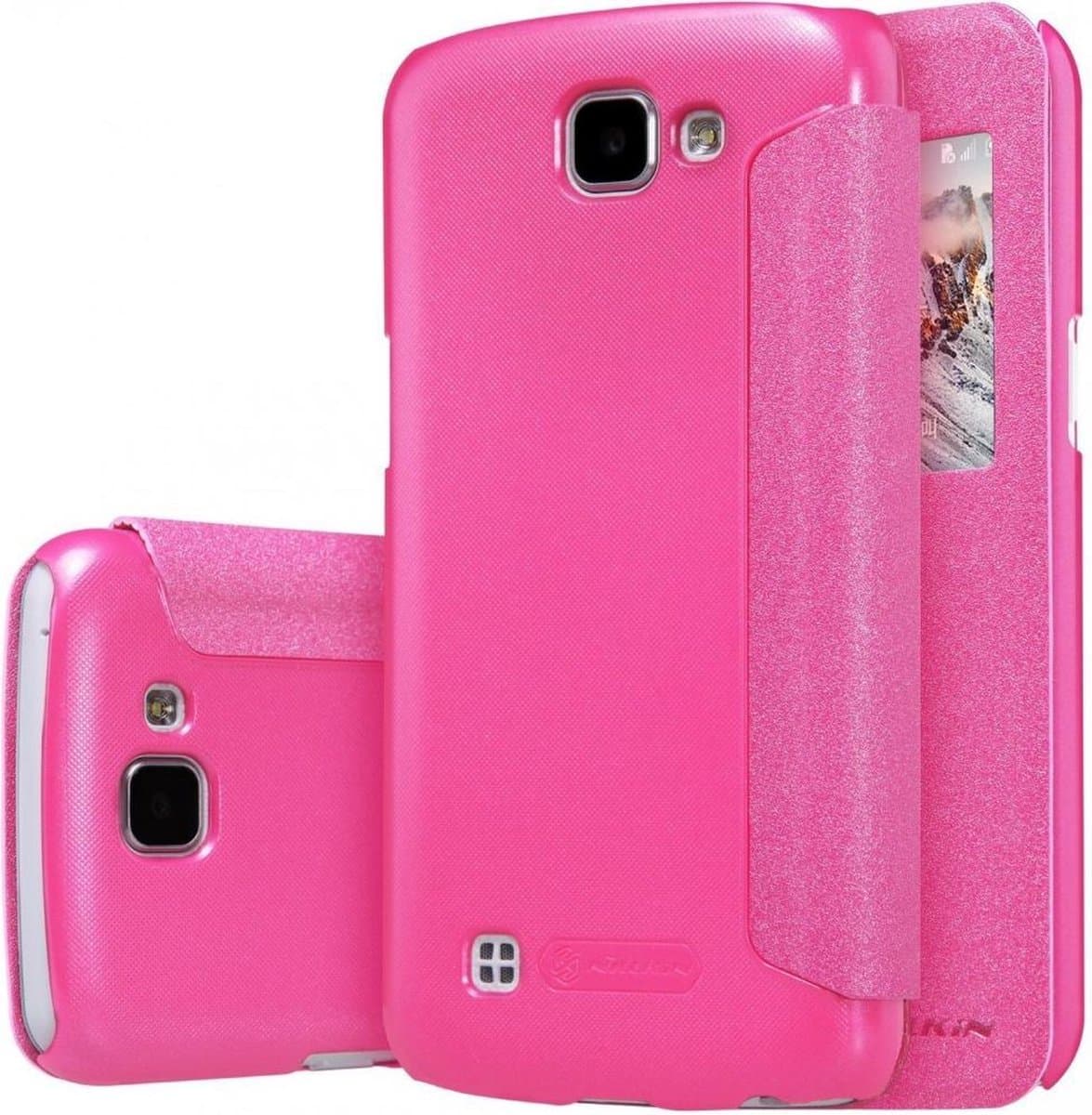Nillkin Sparkle slim booktype hoes LG K4 - Fuchsia
