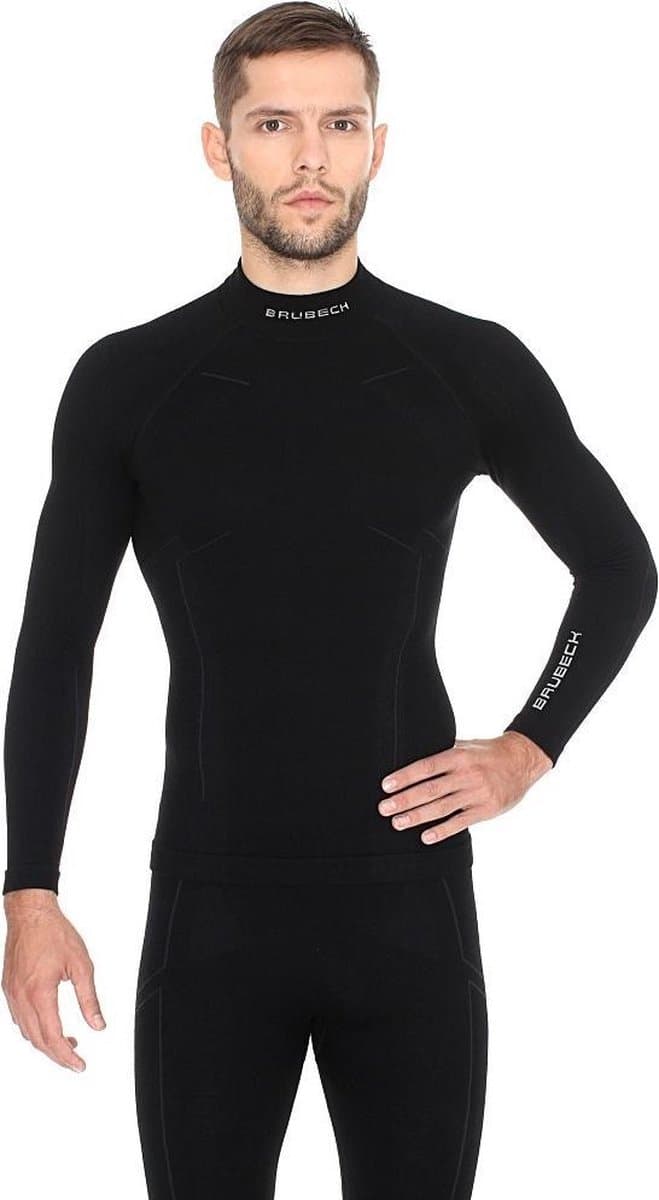 Heren Seamless Extreme Merino Wol-Thermoshirt-Zwart-M