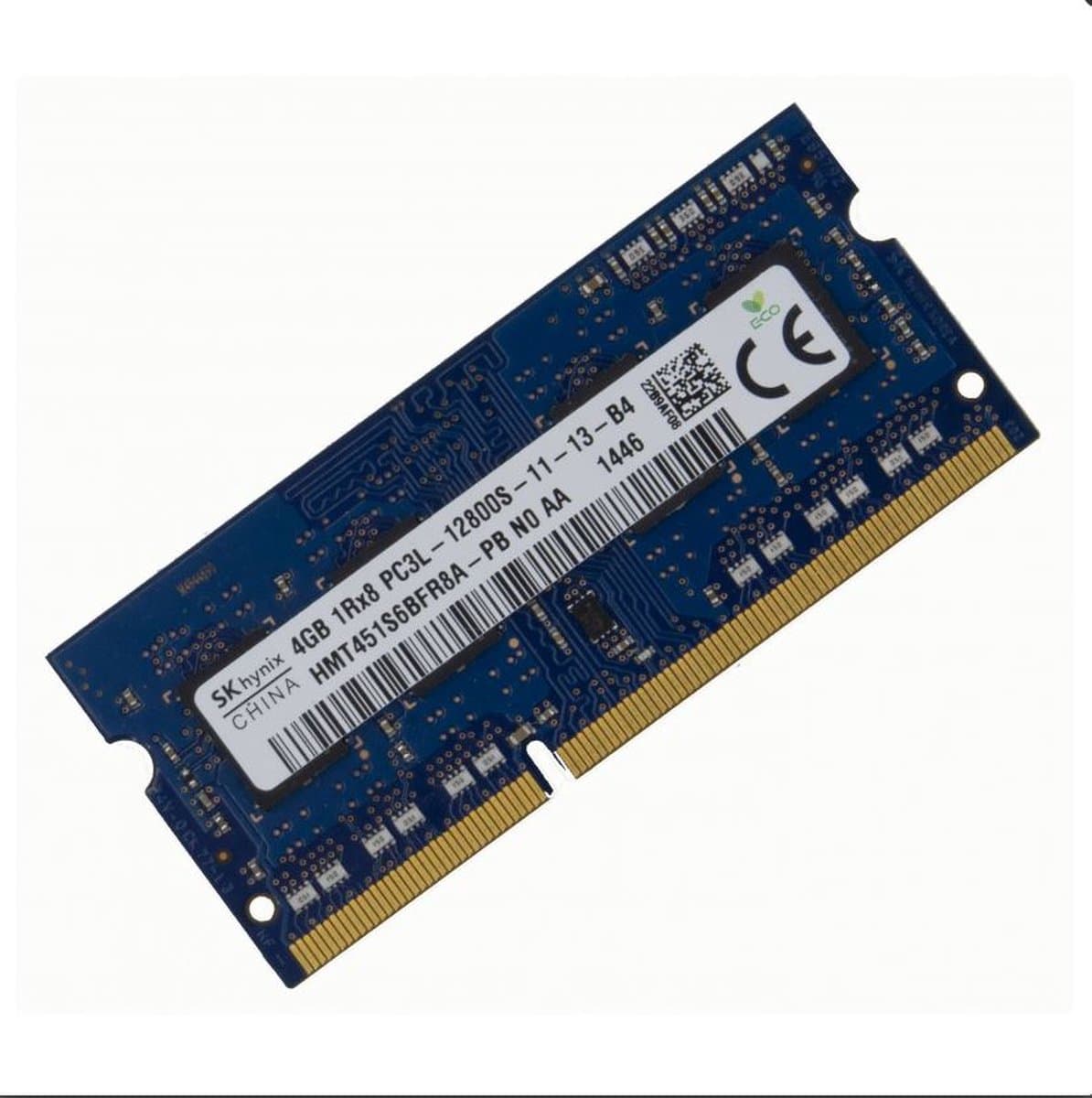 hynix 4GB 1Rx8 PC3L-12800S-11-13-B4 HMT451S6BFR8A-PB s0dimm laptop geheugen low voltage