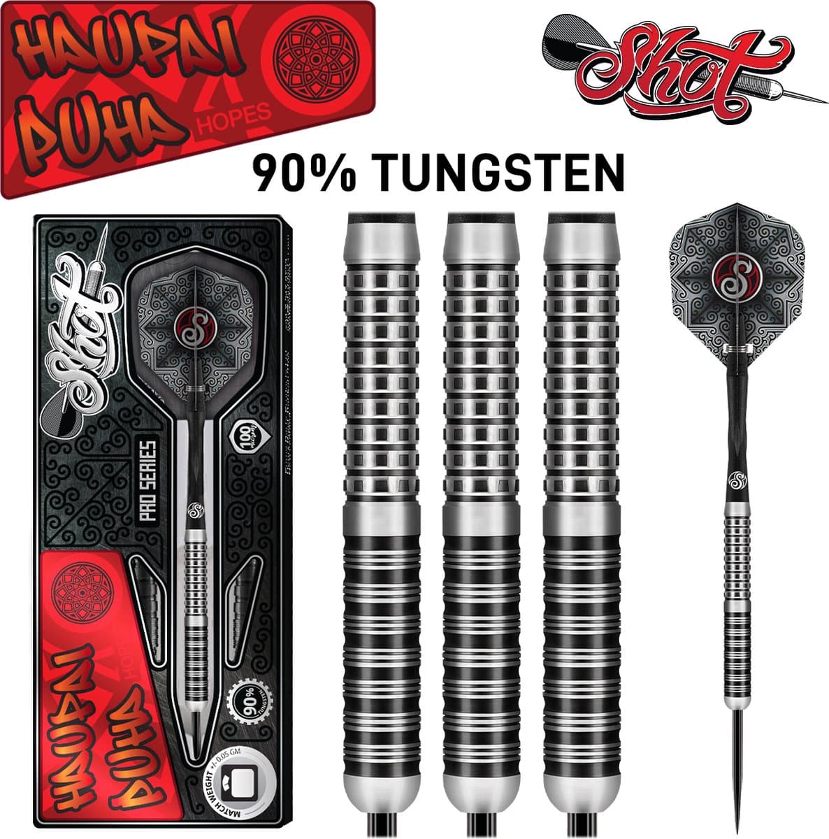 Shot Pro Series Haupai Puha 90% - Dartpijlen