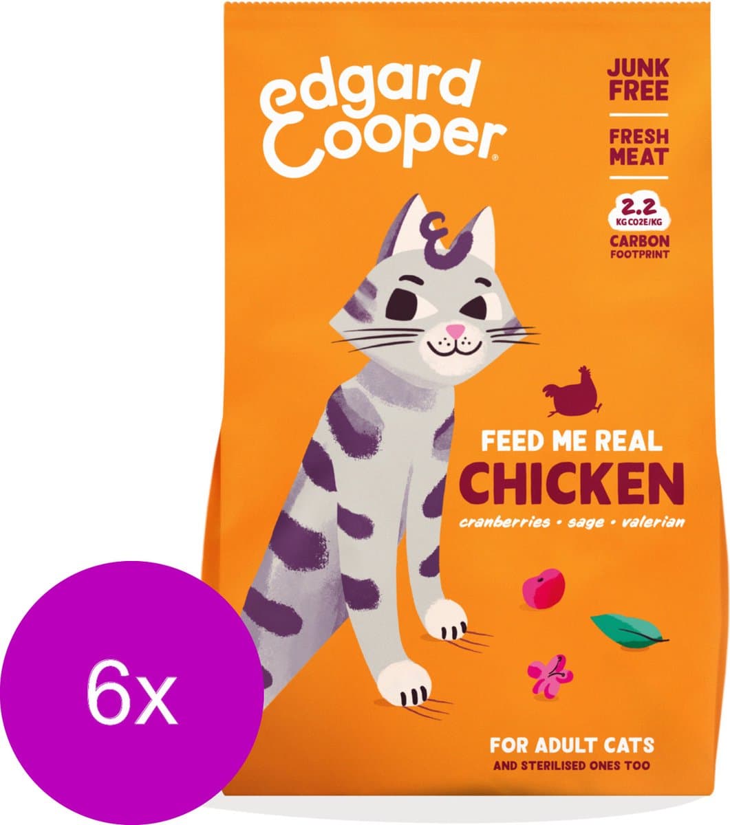 Edgard & Cooper Adult Kip - Kattenvoer - 6 x 4 kg