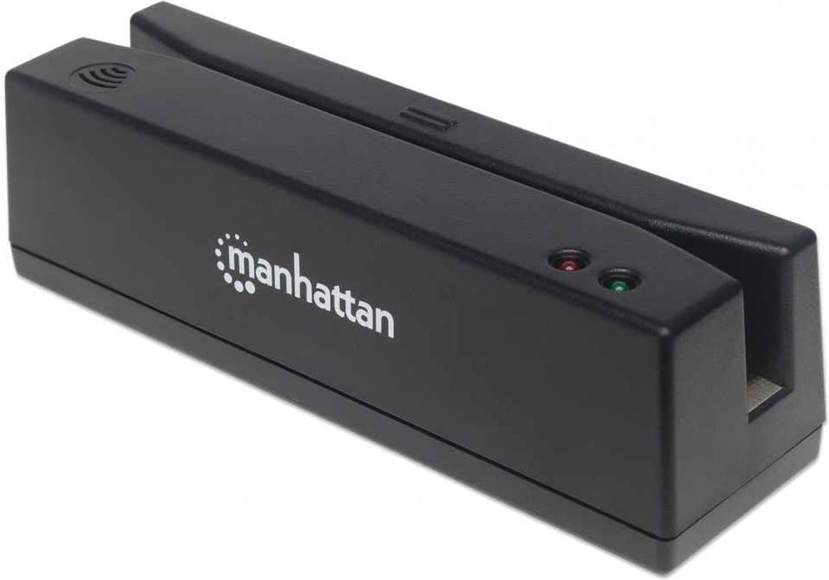 Manhattan 460255 magnetische kaart-lezer Zwart USB