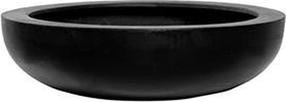 Pottery pots Bloempot-Plantenschaal  Monique Fiberstone Zwart Winterhard  D 42 cm  H 11 cm
