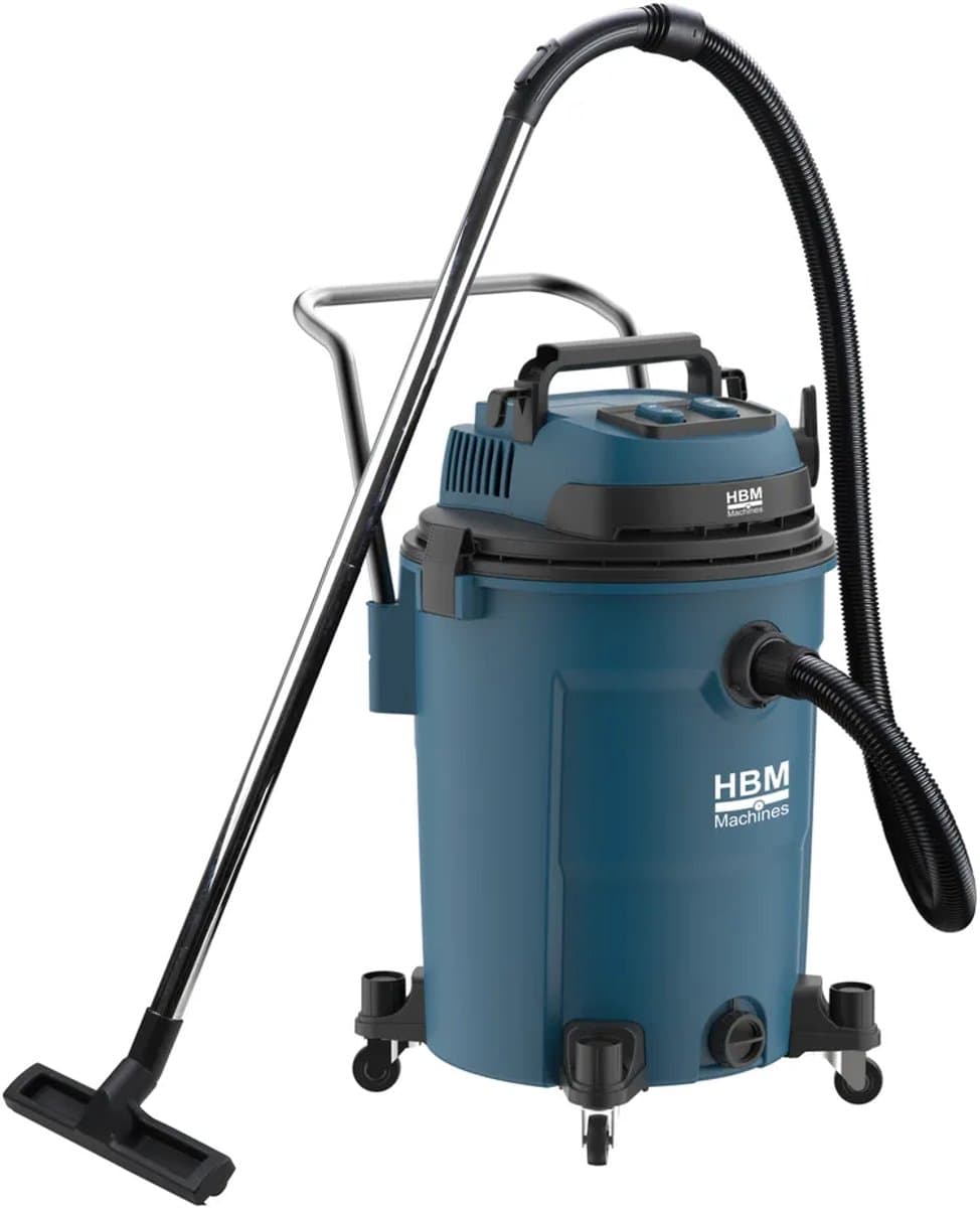 HBM Bouwstofzuiger Nat/Droog PP 2 x 1200W 60L (Dubbele Motor)