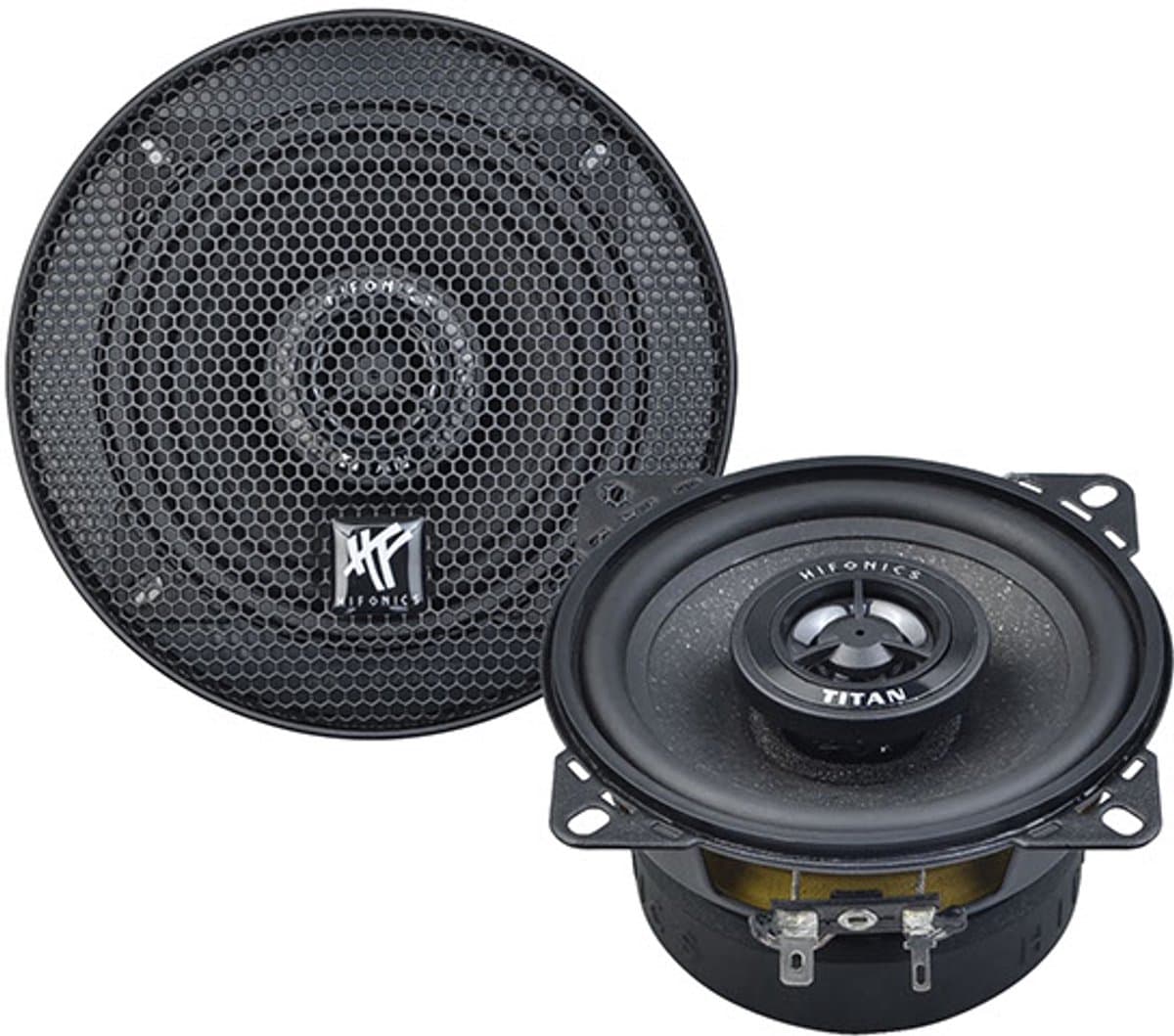 HiFonics TRX42 - Autospeaker - 10cm - 2 weg coaxiale set - 60 Watt RMS - Goedkope luidsprekers - 100mm
