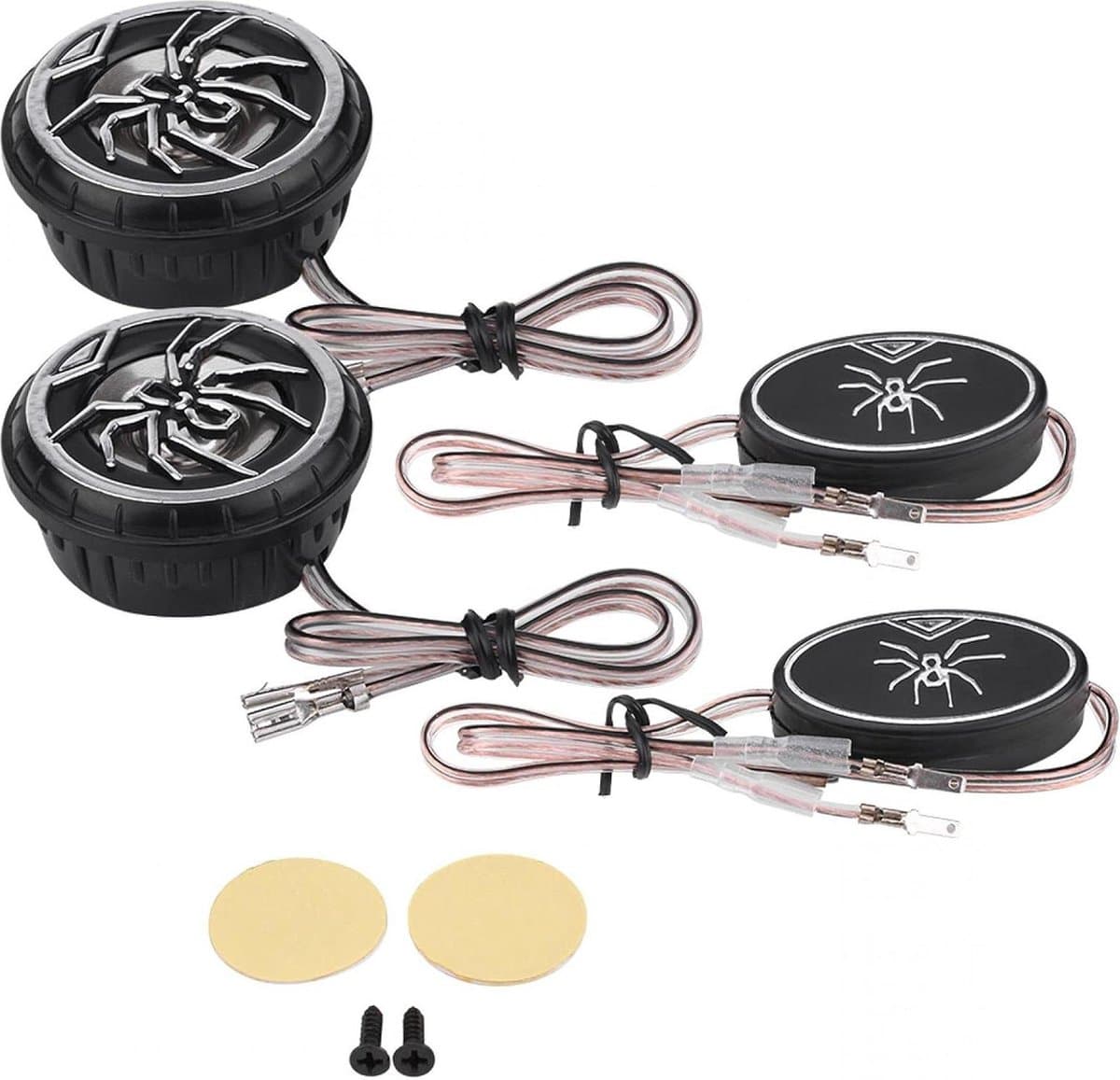 Audio Tweeter 2 Stuks - Creatieve Auto Spider Patroon - Super Power Luid Audio Luidspreker Tweeter Luidspreker - Universele Installatie .
