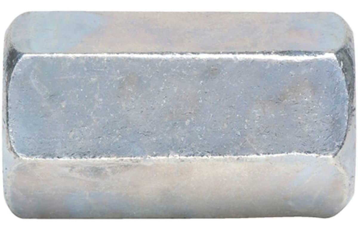 Wurth - WN 6334/DIN 6334 staal 6 verzinkt - Zeskantmoer, 3xd hoog DIN 6334, staal 6, verzinkt, blauw gepassiveerd (A2K) - x 100 st