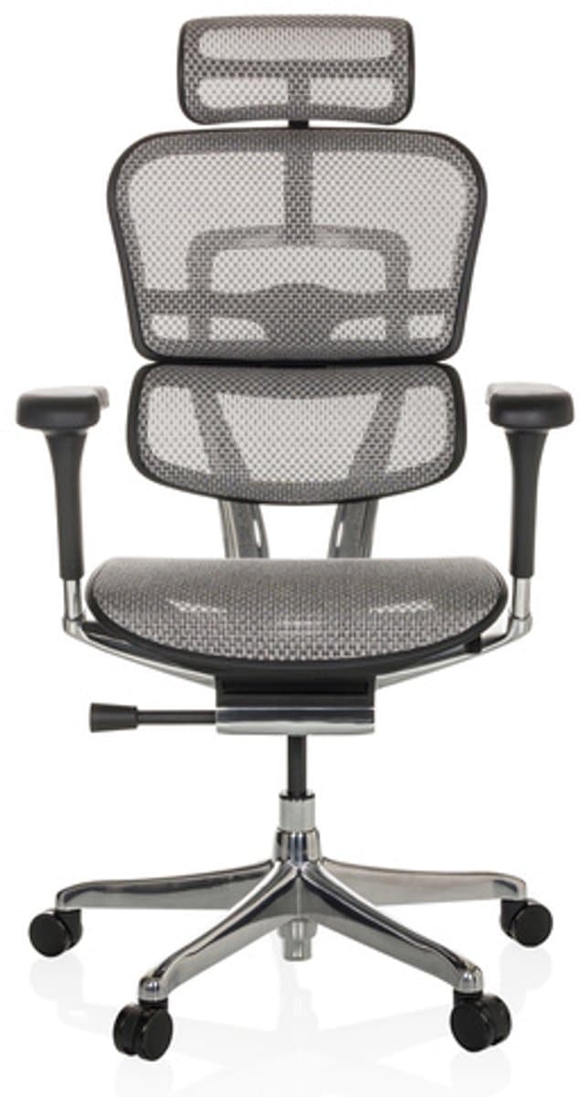 Bureaustoel / Directiestoel ERGOHUMAN GEN2 Netstof lichtgrijs hjh OFFICE