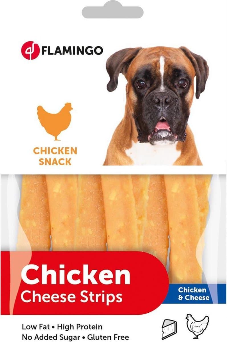 Flamingo Hondensnack Chick'n Cheese Strips 85 gr - 85 gr